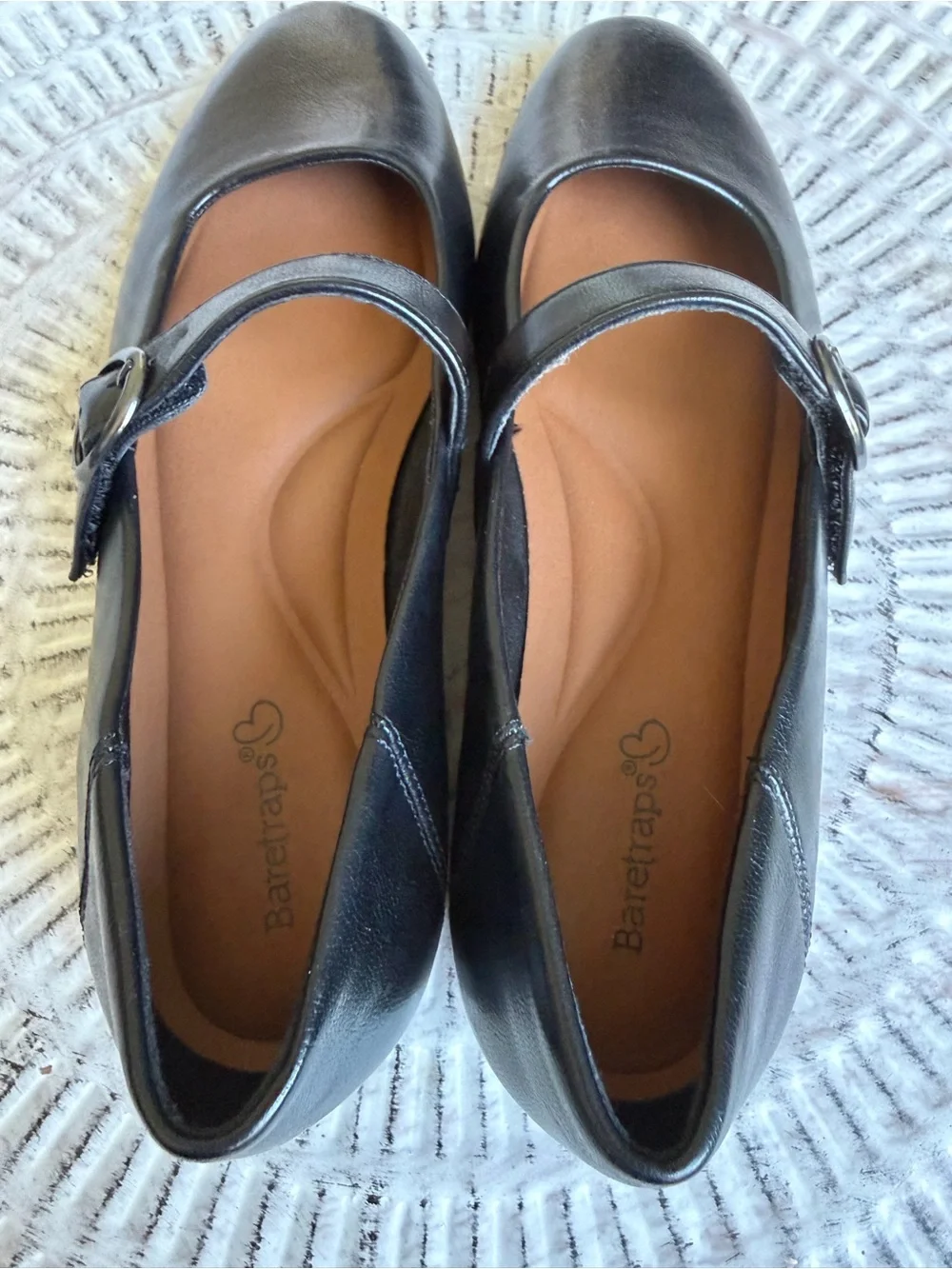 Baretrap’s Teagan MaryJane Flats in Black NWOT
